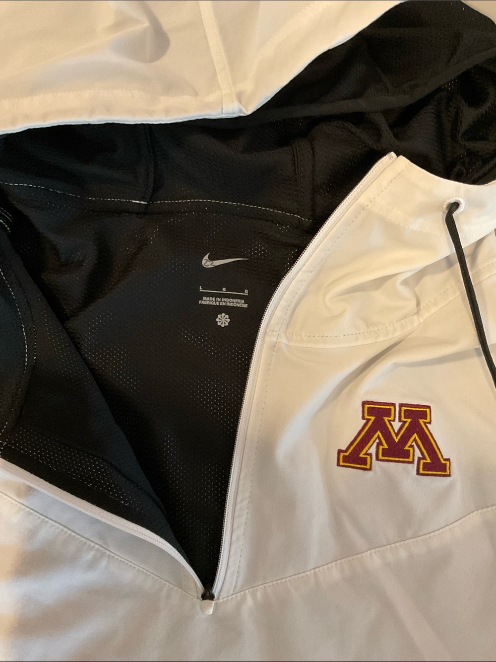 Nike White & Black Minnesota Hooded Pullover - Picture 2 of 4